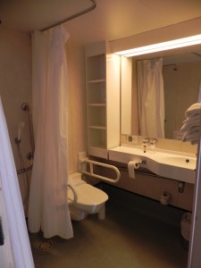 Bagno di una cabina disabili