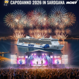 La tua festa di Capodanno è a bordo della MOBY LEGACY! L'offerta speciale Moby ti aspetta per il 30/12/25 con partenza da Livorno e 3 giorni in Sardegna. Incluso: viaggio A/R, 3 notti in cabina e l'auto al seguito. Non perdere il concerto a Olbia con Mengoni e Lazza!